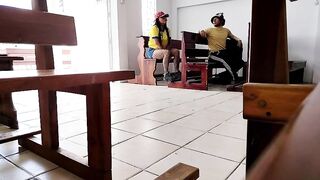 A Colombian Lalin girl meets a dude at church where they are praying to the saint. That babe makes advances towards him, and the stud takes her home to have sex.