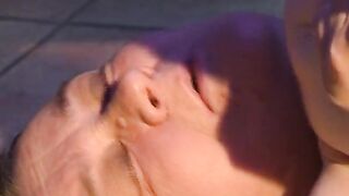 Very old granny didn't know cum on her face