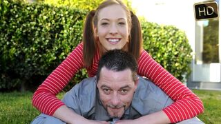 FamilyStrokes - Pleasant Teen Gets Her Beautiful Face Drenched With Cum After A Hard Screwing Session