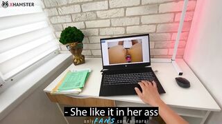 Stepmom caught her stepson during the time that this guy jerked off to her private fotos