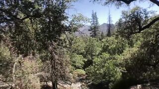 Hawt pair ride motorcycle up mountain to bang!