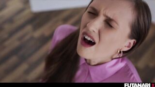 Veronica Leal surprises Stacy Cruz with her rod and destroys her constricted butthole