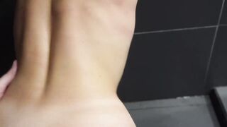 The workout ended and sex began in the gym shower.