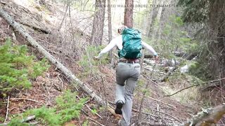 Sexy Golden-haired Christina Savoy Bangs Stranger in the Woods