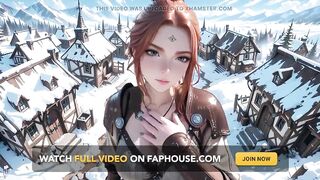 Redhead Warrior in Snow! Forbidden Leather Armor Seduction in Medieval Village. Cold Queen Unzips Her Gear & Goes Wild!