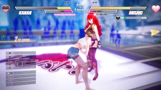 Lesbo Battle SADOMASOCHISM Manga Game Ep.1 Readhead Lesbo Scissoring and Squirting Fight!