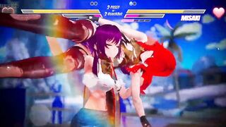 Lesbo Battle SADOMASOCHISM Manga Game Ep.1 Readhead Lesbo Scissoring and Squirting Fight!