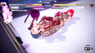 Lesbo Battle SADOMASOCHISM Manga Game Ep.1 Readhead Lesbo Scissoring and Squirting Fight!