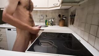Helicopter weenie and mastuabtion in the kitchen and shooting my load on to the stove