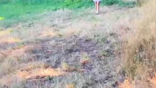 Tara Secret - Stranger Jerking on a Field and calling Random Hawt Hotty for assist! Hawt Outdoor Oral-job
