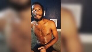 Pleased gooner mindlessly jerking it to porn