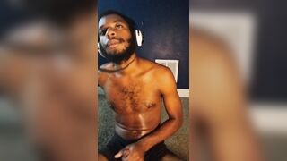 Pleased gooner mindlessly jerking it to porn