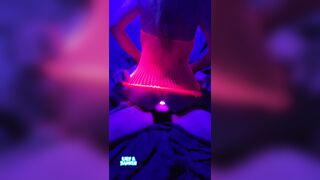 Damien and Lily underneath the lights. An exotic blacklight episode.