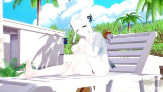 Yelan x Shenhe beach time ! (genshin impact)