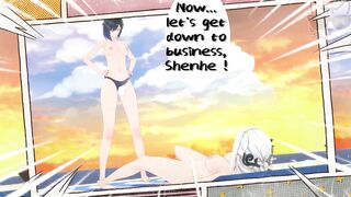 Yelan x Shenhe beach time ! (genshin impact)