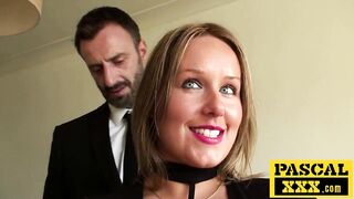 Scottish Wench Ashley Drilled, Dominated, and Fed Cum