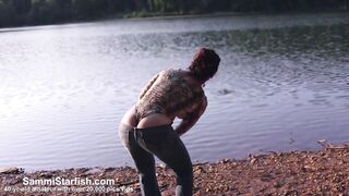 4K - Strap Bodysuit at the Beach