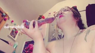 Corpulent Rock Camgirl Chokes and Gags on Sex toy Knot, then Widens Her Butt For U (AUTOCAPTIONS)