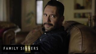 FAMILY SINNERS - Chap Finds A Pretty Cutie Masturbating In His Daybed And Gives Her The Hard Banging This babe Needs