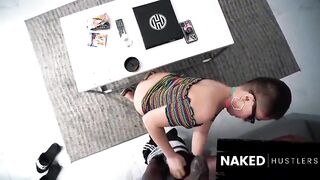 Buzz cut teen with glasses gets drilled by BBC