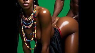 Afro tribal hotties gets bbc