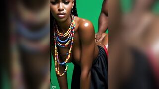 Afro tribal hotties gets bbc
