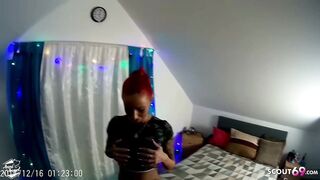 Cum drum Off and Cum with Real German Redhead Teen Hooker