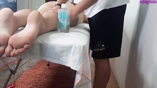 climax fisting and creampie in real massage session
