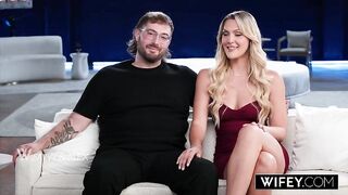 WIFEY Sexy Blond Hotwife Savvy Suxx Gets Railed By 6 Giant Dicks In Steamy Group sex, Her Spouse’s Fantasy Comes True!