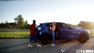 MILFY Fit Sexy Soccer Mommy Rides Youthful Trainer's Thick BBC