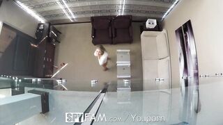SpyFam Step Brother Catches Lesbian Step Sisters Eating Pussy
