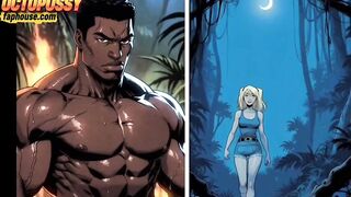 Hawt White Wife Tastes a Large Ebony Wang in Front of Her Cuckold Spouse. Toon Comic Story