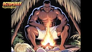 Hawt White Wife Tastes a Large Ebony Wang in Front of Her Cuckold Spouse. Toon Comic Story