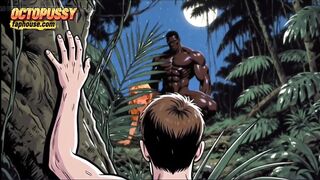 Hawt White Wife Tastes a Large Ebony Wang in Front of Her Cuckold Spouse. Toon Comic Story