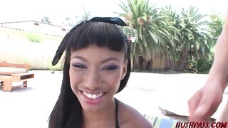Ebony Girl Bella Gets Drilled By A Large White Boy-friend