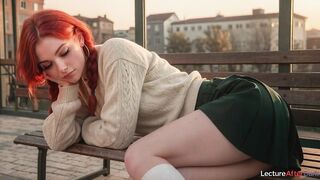 A redheaded rebel picked me up right in the college hallway, so I had to fuck her right there [AI]