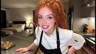 I banged the hot redhead chef and ripped her twat open in the kitchen [AI Generated]