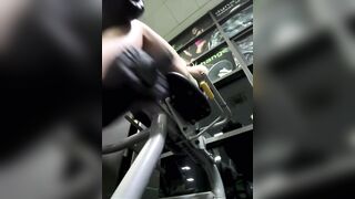 Perspired Latin chick baby gets drilled hard after training