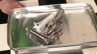 Bad Doctor Visits a Hawt Brunette hair and Puts a Sex tool on Her Juicy Twat