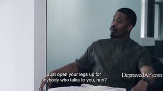 Annoyed Ebony Stepdad Wont Have A Lesbo Stepdaughter (So That guy Converts Her)