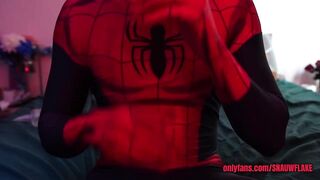 Snauwflake : Spider Guy is lustful tonight cum in his web and watch what this chab got