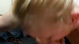 Lascivious screw wench enjoys sucking, licking and wanking a large shlong