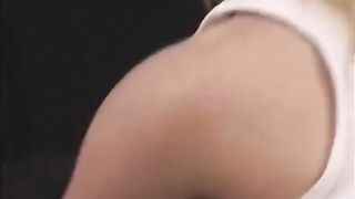 Hot blond teen in denim sucks rod and gets screwed