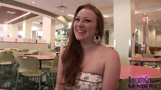 Large Natural Boobs Bare on a Local College Campus
