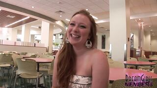 Large Natural Boobs Bare on a Local College Campus