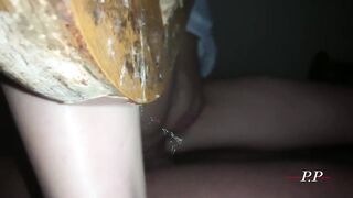Homemade episode of stepbrother and stepsister anal banging close up at night