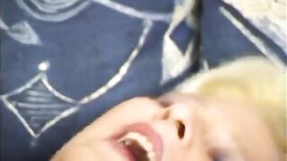 Obscene mother I'd like to fuck gives oral-job-job then gets slammed from behind