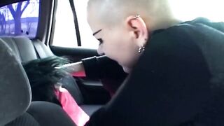 Hairless Head Chick Widens Pierced Cunt Trickling Cream