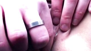 Hairless Head Chick Widens Pierced Cunt Trickling Cream