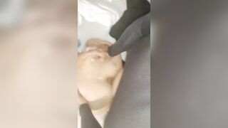 Massive cum load on her rectal hole